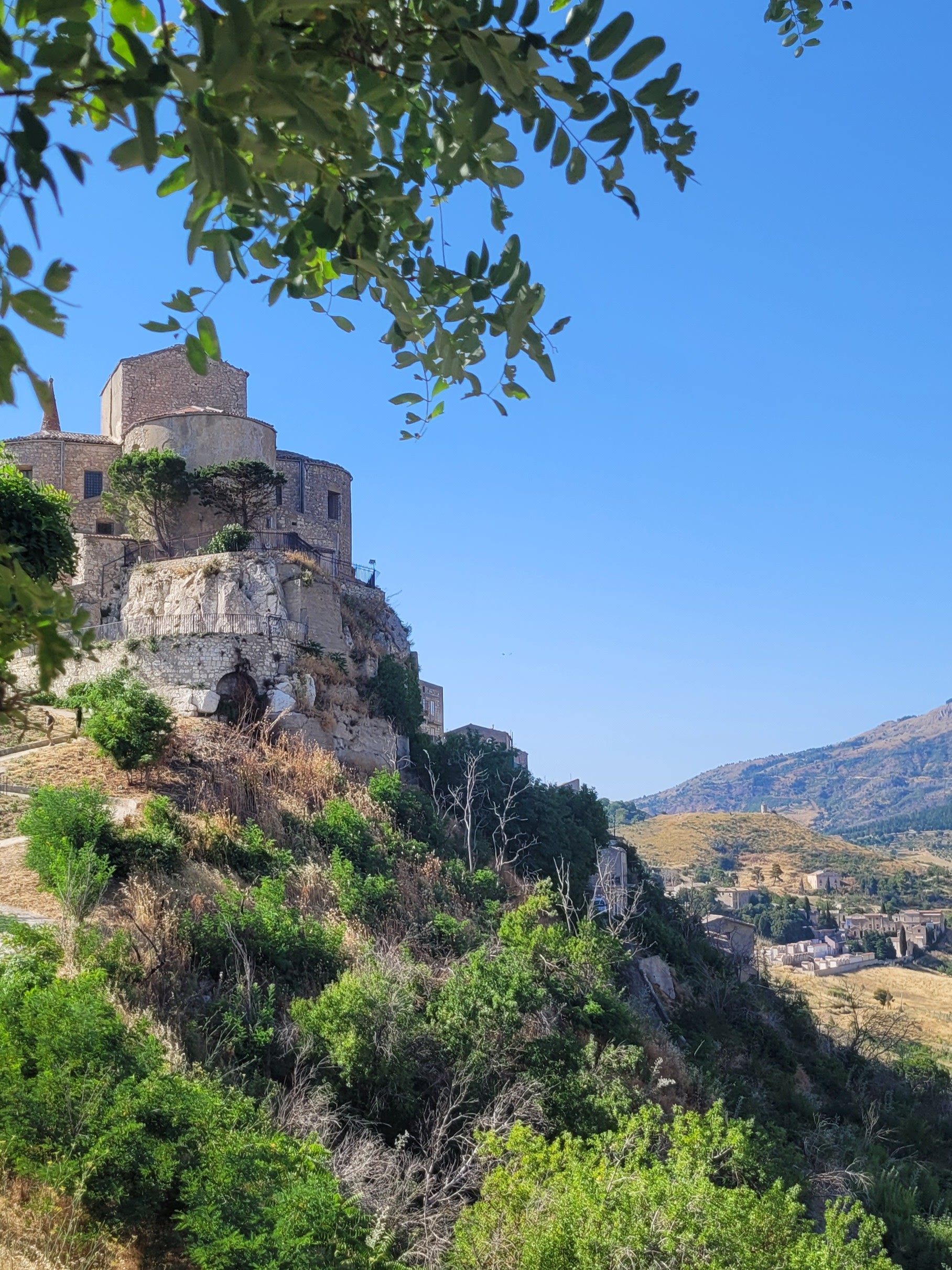The town of Petralia Soprana in July 2025, taken by me